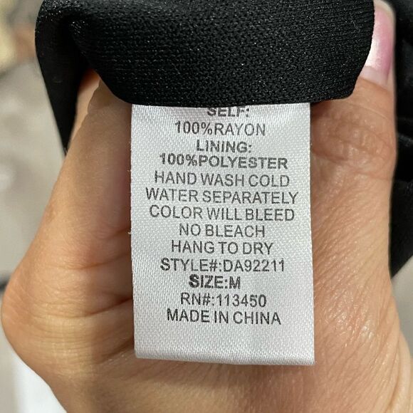 Lulumari Black Maxi Dress with open lace up back with multicolor boho print - Picture 5 of 6